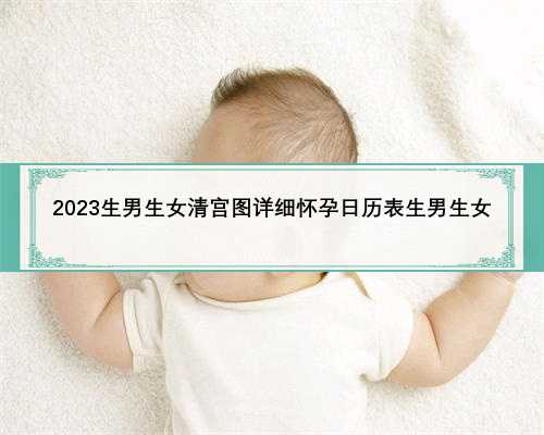 2023生男生女清宫图详细怀孕日历表生男生女