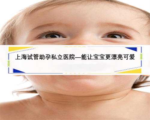 上海试管助孕私立医院—能让宝宝更漂亮可爱